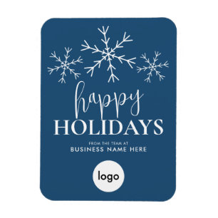 Glad helg Blue Modern Logotyp Business Magnet