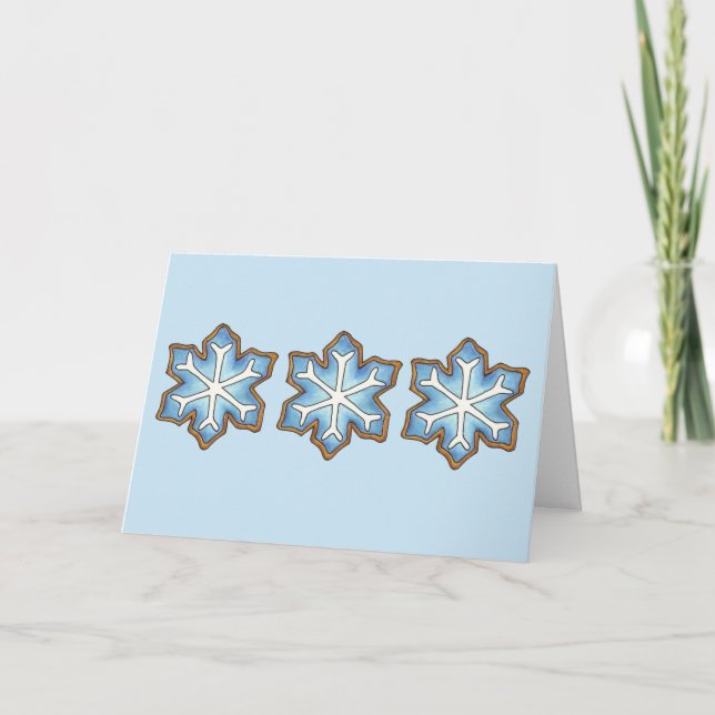 Glad helg Blue Snowflake jul Hanukkah (Framsida)