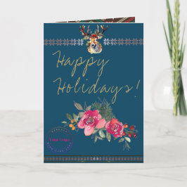 Glad helg Boho Business Logotyp Greeting Card Kort