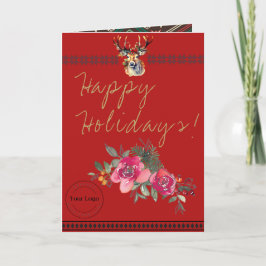 Glad helg Boho Business Logotyp Greeting Card Kort