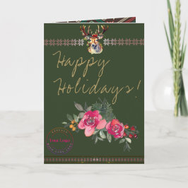 Glad helg Boho Business Logotyp Greeting Card Kort