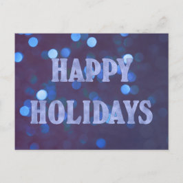 Glad helg Bokeh Blue Vykort