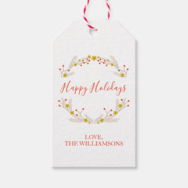 Glad helg Botaniskt julfrö Presentetikett