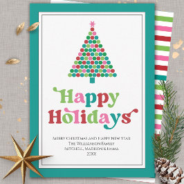 Glad helg Bright Roligt Retro Julgran Julkort