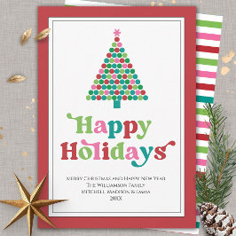 Glad helg Bright Roligt Retro Julgran Julkort