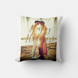 Glad helg Brunt lägg till ett par foto namn datum  Kudde