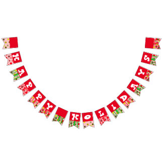 Glad helg Bunting Flaggor