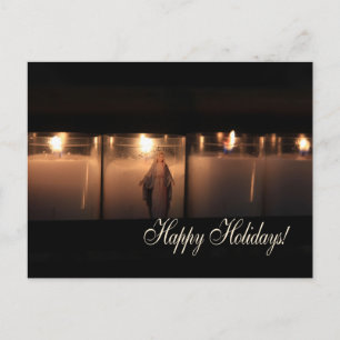 Glad helg Burning Candles christmas Vykort