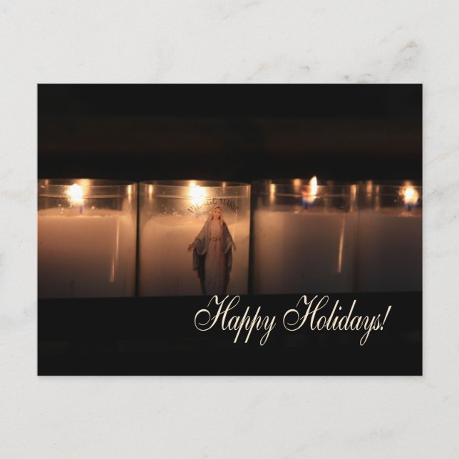 Glad helg Burning Candles christmas Vykort (Framsida)