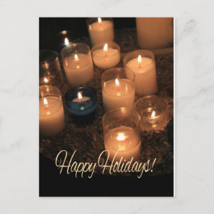 Glad helg Burning Candles christmas Vykort
