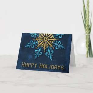 Glad helg Business Corporate Snowflake Modern Kort
