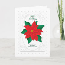 Glad helg, Business, Red Poinsettia på White