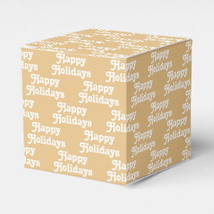 "Glad helg" camel khaki white Helgdag Gift Presentaskar