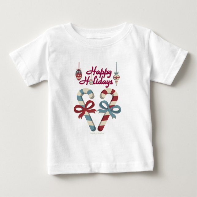 Glad helg Candy cane Heart Tee (Framsida)