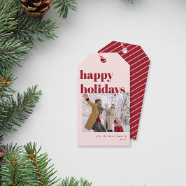 Glad helg Candy cane Photo Presentetikett