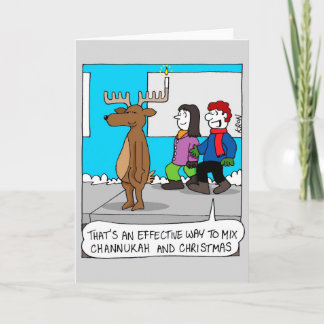 Glad helg Card - Channukah och jul