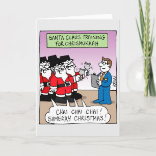 Glad helg Card - Chrismukah Jultomten