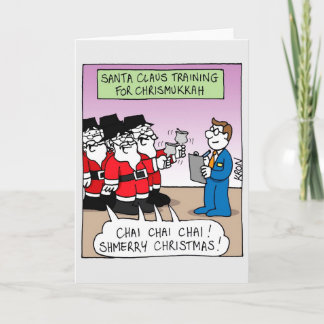 Glad helg Card - Chrismukah Jultomten