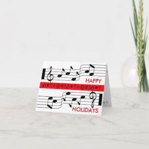 glad helg Card Music Note Score White