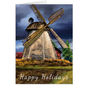 Glad helg Card Netherlands Kvarn liggande Hälsningskort