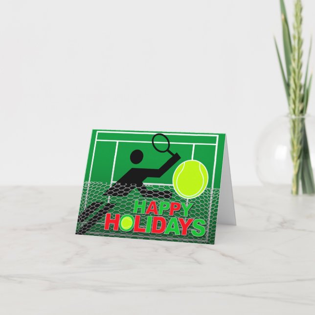 Glad helg Card Tennis Player (Framsida)
