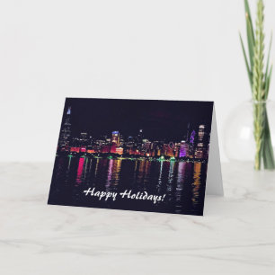 Glad helg Chicago Skyline Card