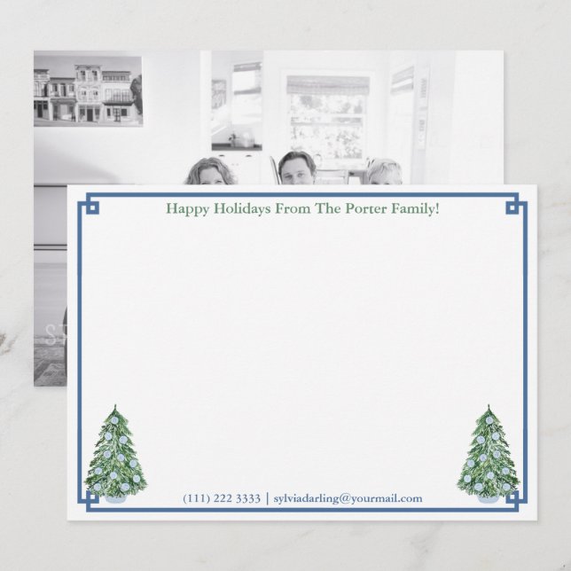 Glad helg Chinoiserie Chic Bild på motsidan Julkort (Fram/baksida)