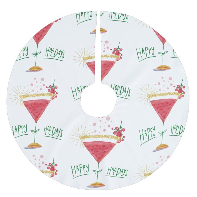 glad helg christmas cocktail julgransmatta borstad polyester (Framsidan)