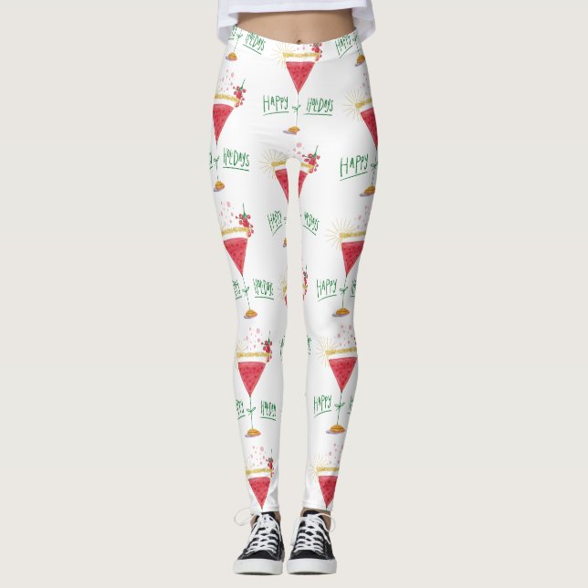 glad helg christmas cocktail leggings (Framsida)