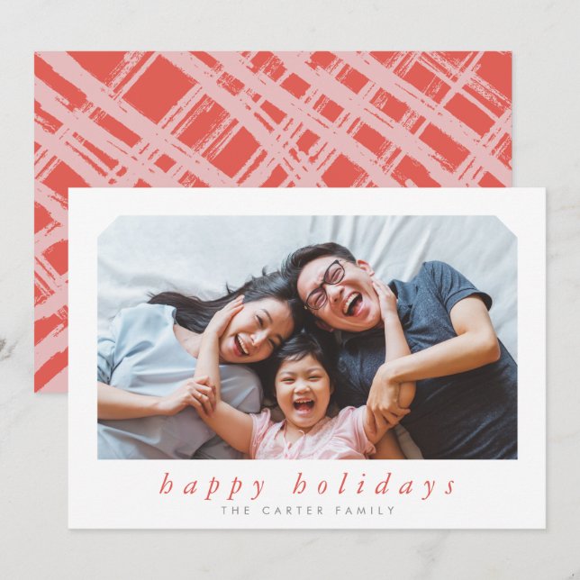 GLAD HELG christmas, enkelt kursivt ramblått Julkort (Fram/baksida)