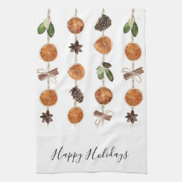 Glad helg Citrus Garland Kitchen Kökshandduk