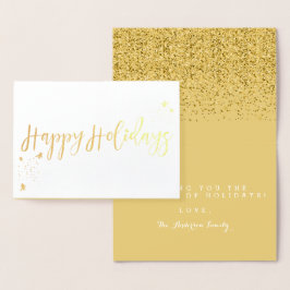 Glad helg Classic Typography Design Folierat Kort