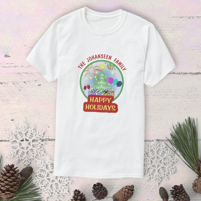 Glad helg Colorful Retro Family Reunion T Shirt (Skapare uppladdad)