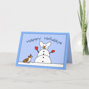 Glad helg Corgi-julkort