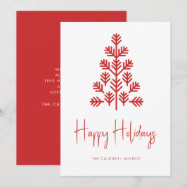 Glad helg Corporate Business Red Helgdag Card Julkort