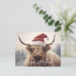 Glad helg Cow i Santa Hat-budgeten