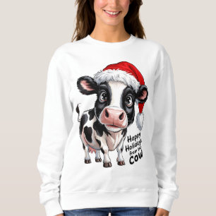 Glad helg Cow Santa Hat T Shirt