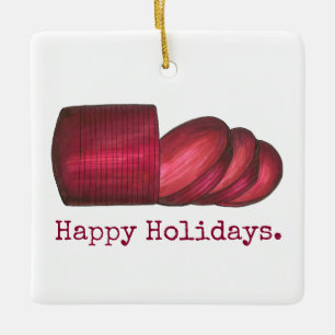Glad helg Cranberry Sauce Juldag Julgransprydnad Keramik