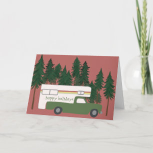 GLAD HELG Cute Camper Camping Lastbil Julafton Kort