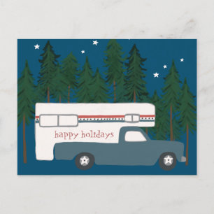 GLAD HELG Cute Camper Camping Lastbil Vykort