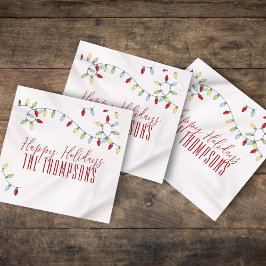 Glad helg Cute Colorful String Ljus Pappersservett