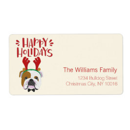 Glad helg - Cute English Bulldog - Jul Fraktsedel