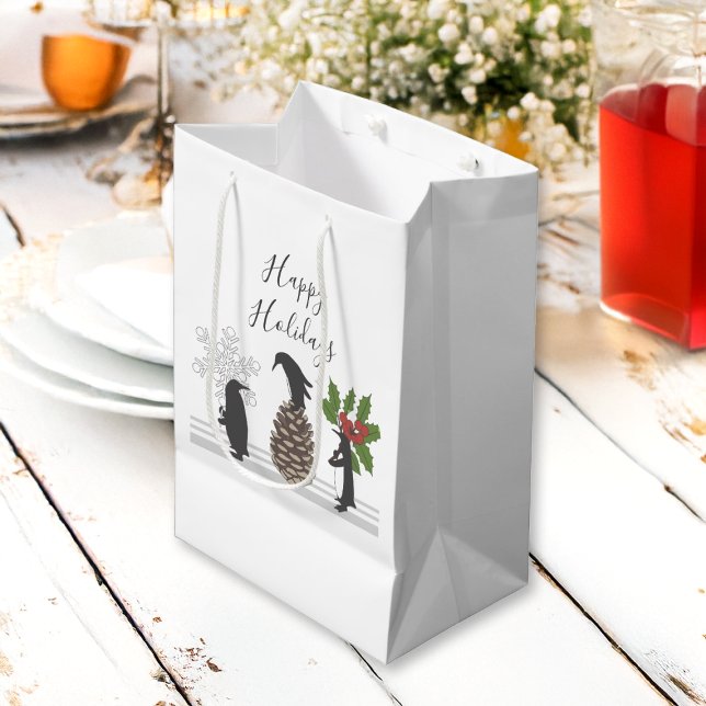 Glad helg Cute Funny jul Penguin (Skapare uppladdad)