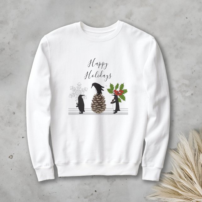 Glad helg Cute Funny jul Penguin T Shirt (Skapare uppladdad)