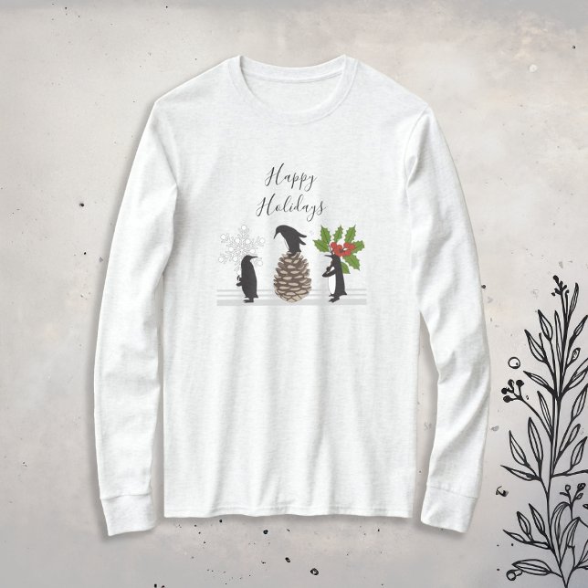 Glad helg Cute Funny Penguin jul T Shirt (Skapare uppladdad)
