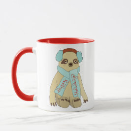 Glad helg Cute Jul Sloth Coffee Mugg