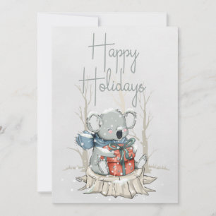 Glad helg Cute Koala Julkort