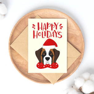Glad helg - Cute Saint Bernard-julen Vykort