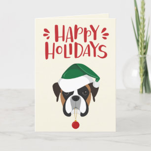 Glad helg - Cute Santa Boxer - jul