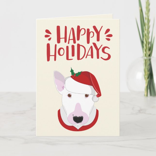 Glad helg - Cute Santa Bull Terrier (Framsida)